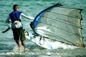 Windsurfer am Playa el Yaque